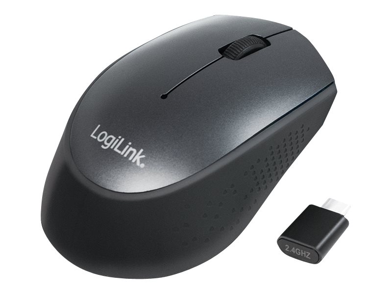 LogiLink Maus - optisch - 3 Tasten - kabellos - 2.4 GHz - kabelloser Empfänger (USB)