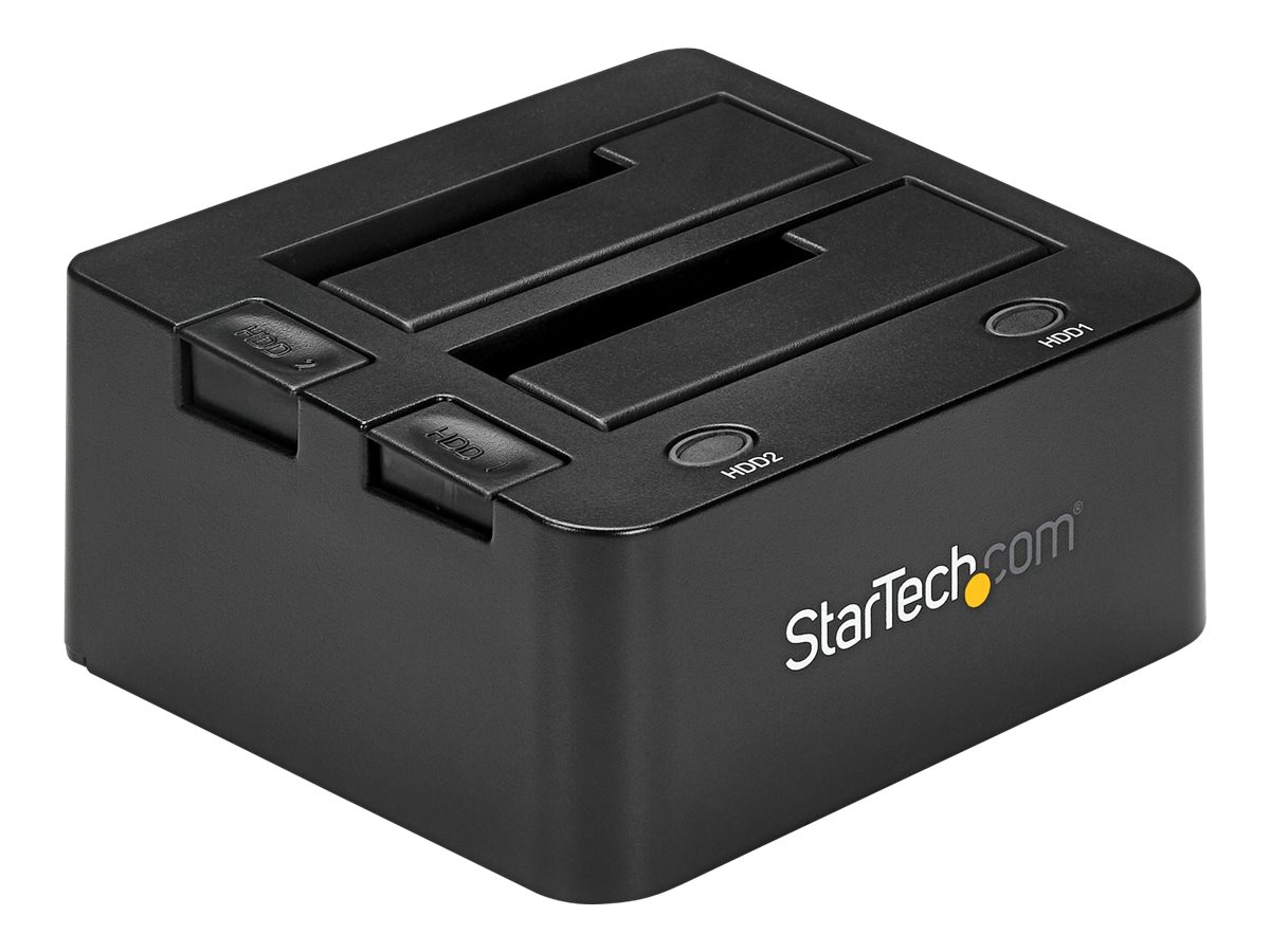 StarTech.com Dual-Bay USB 3.0 to SATA Hard Drive Docking Station, USB Hard Drive Dock, External 2.53.5 SATA IIIIII, SSDHDD Docking Station, Hot-Swap Hard Drive Bay - Top-Loading - Speicher-Controller - 2.5", 3.5" (6.4 cm, 8.9 cm)