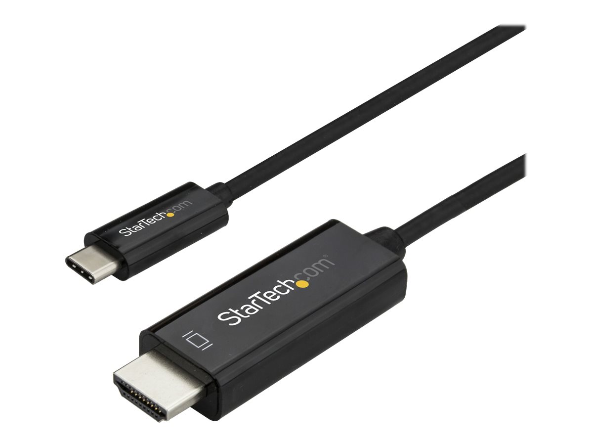 StarTech.com 10ft (3m) USB C to HDMI Cable, 4K 60Hz USB Type C to HDMI 2.0 Video Adapter Cable, Thunderbolt 3 Compatible, Laptop to HDMI MonitorDisplay, DP 1.2 Alt Mode HBR2 Cable, Black - 4K USB-C Video Cable (CDP2HD3MBNL)