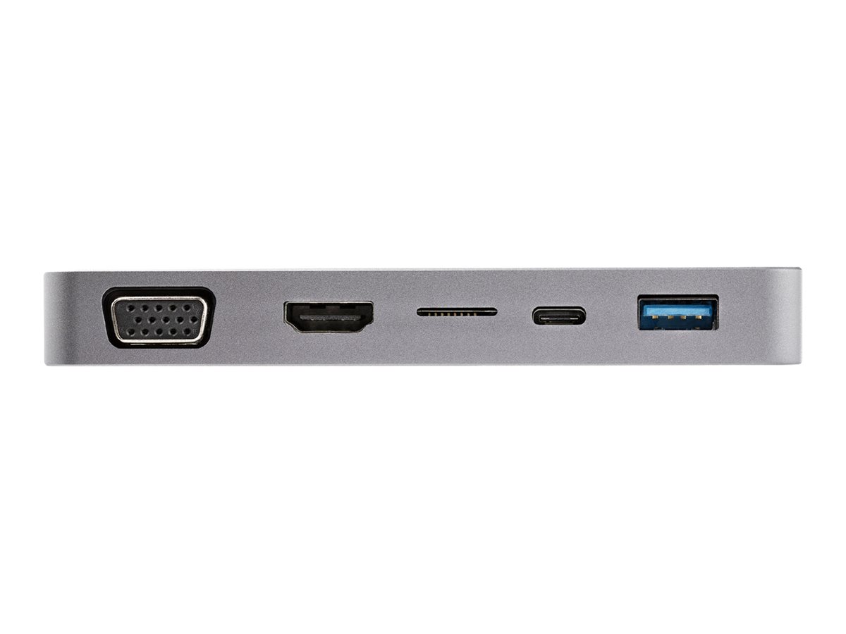 StarTech.com USB-C Multiport Adapter - USB-C auf 4K HDMI oder VGA mit 100W Power Delivery Pass-Through, 2-Port 10Gbits USB Hub, MicroSD, GbE - USB 3.1 Gen 2 Typ C MiniTravel Dock (CDP2HVGUASPD)