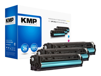 KMP MULTIPACK H-T171CMY - 3er-Pack - Gelb, Cyan, Magenta - kompatibel - Tonerpatrone (Alternative zu HP 131A, HP CF211A, HP CF212A, HP CF213A)