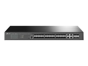 TP-LINK JetStream TL-SG3428XF V1 - Switch - L2+ - managed - 20 x Gigabit SFP + 4 x Combo Gigabit SFPRJ-45 + 4 x 10 Gigabit SFP+ (Uplink)