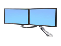 Ergotron Befestigungskit (Griff, Halterung für zwei Monitore) - für 2 LCD-Displays - Schwarz - Bildschirmgröße 43.2-61 cm (17"-24")