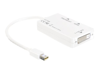 Delock Videoadapter - Dual Link - Mini DisplayPort männlich zu DVI-D, HDMI, DisplayPort weiblich