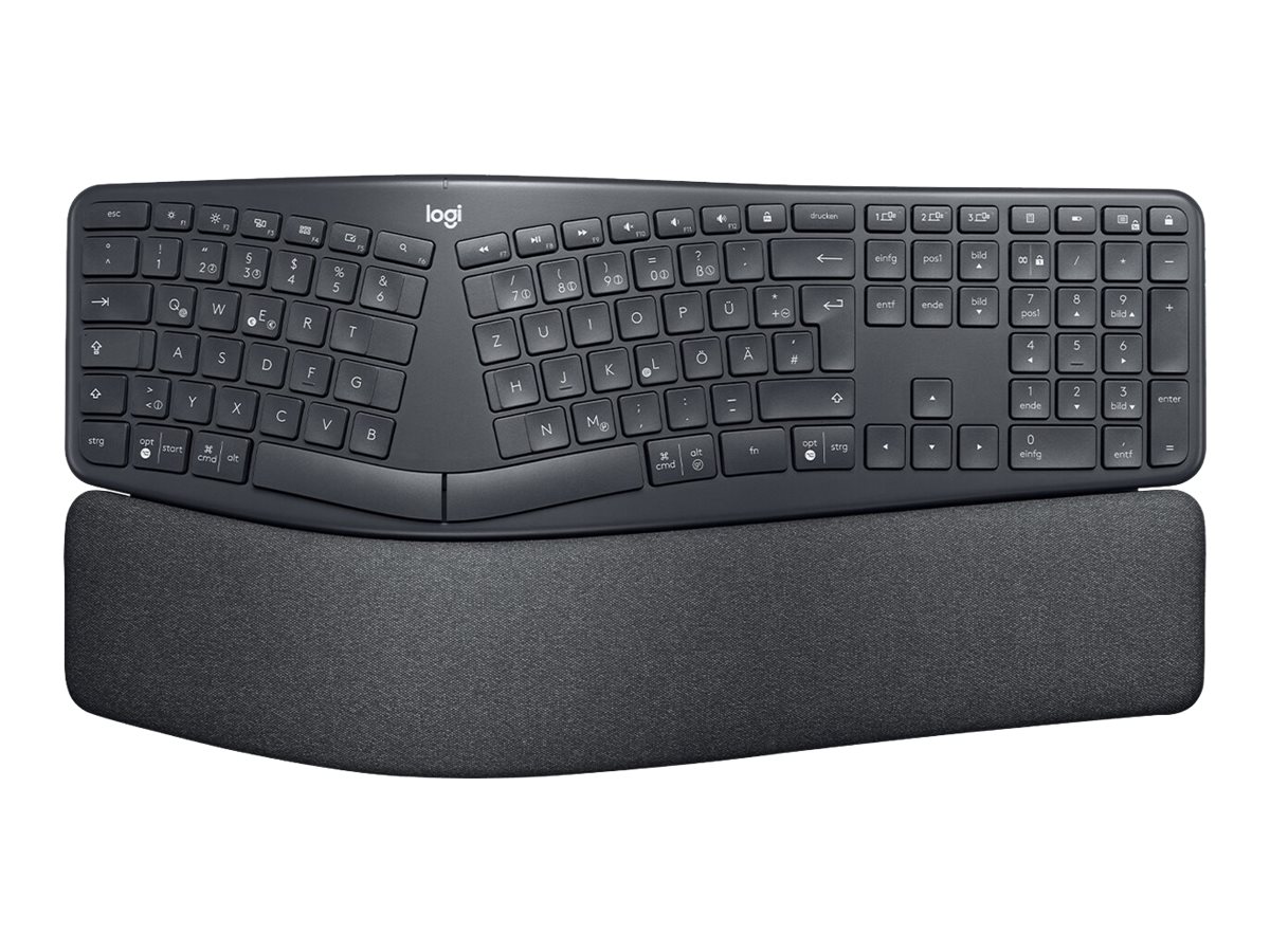 Logitech ERGO K860 - Tastatur - kabellos - 2.4 GHz, Bluetooth 5.0