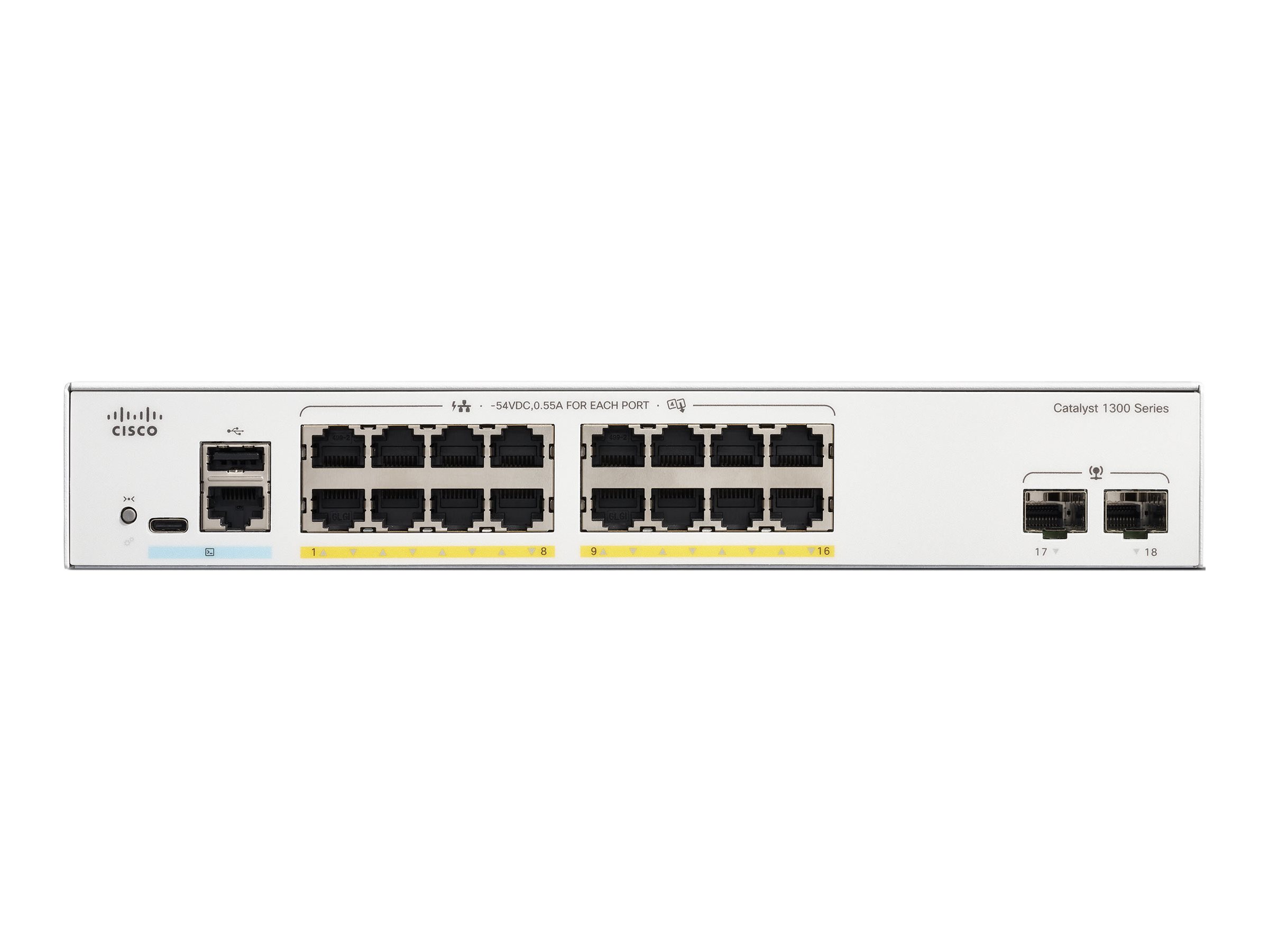 Cisco Catalyst 1300-16FP-2G - Switch - L3 - managed - 16 x 101001000 (PoE+)