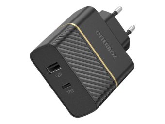 OtterBox Wall Charger - Netzteil - 30 Watt - 3 A - PD 3.0, USB BC 1.2 - 2 Ausgabeanschlussstellen (USB, 24 pin USB-C)