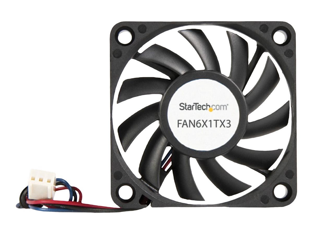 StarTech.com 60mm Gehäuselüfter - Lüfter 6cm für PC Gehäuse mit 3-pin Molex Stecker (60mmx60mmx10mm)
