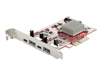 StarTech.com USB-C PCIe Karte mit 4 Ports - 10 Gbits USB PCI Express Erweiterungskarte mit 2 Controllern - 2x USB-C & 2x USB-A Ports - USB 3.1 Schnittstellenkarte - Full Profile (PEXUSB312A2C2V)