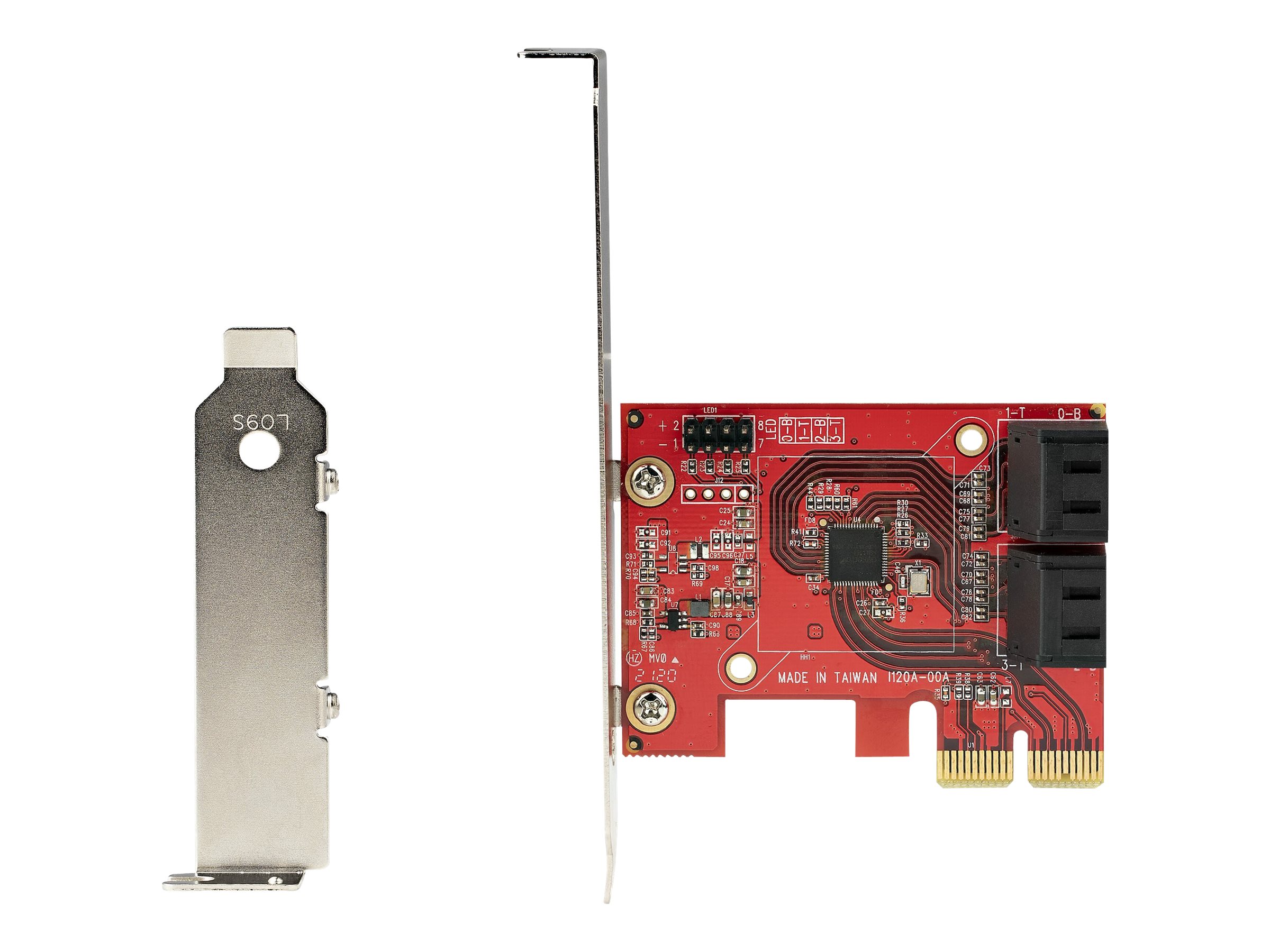 StarTech.com PCIe SATA Controller Karte - 4 Port SATA 3 ErweiterungskarteKontroller - 6Gbits - FullLow-Profile Blende - PCI Express FestplattenSSD kontrollerAdapter (4P6G-PCIE-SATA-CARD)