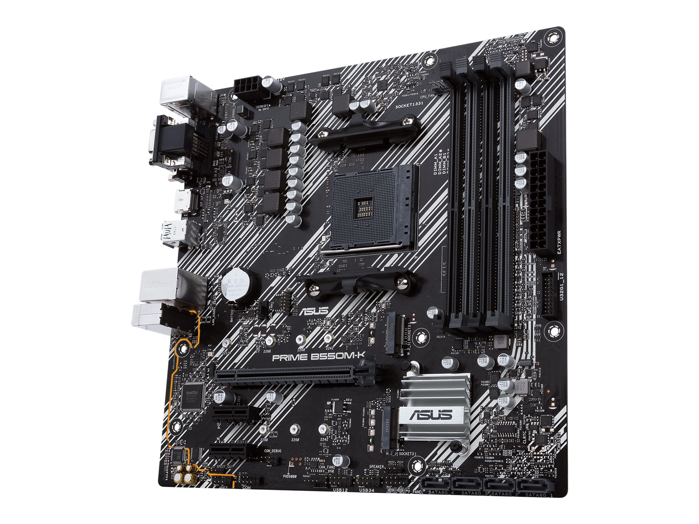 ASUS PRIME B550M-K - Motherboard - micro ATX - Socket AM4 - AMD B550 Chipsatz - USB 3.2 Gen 1, USB 3.2 Gen 2 - Gigabit LAN - Onboard-Grafik (CPU erforderlich)