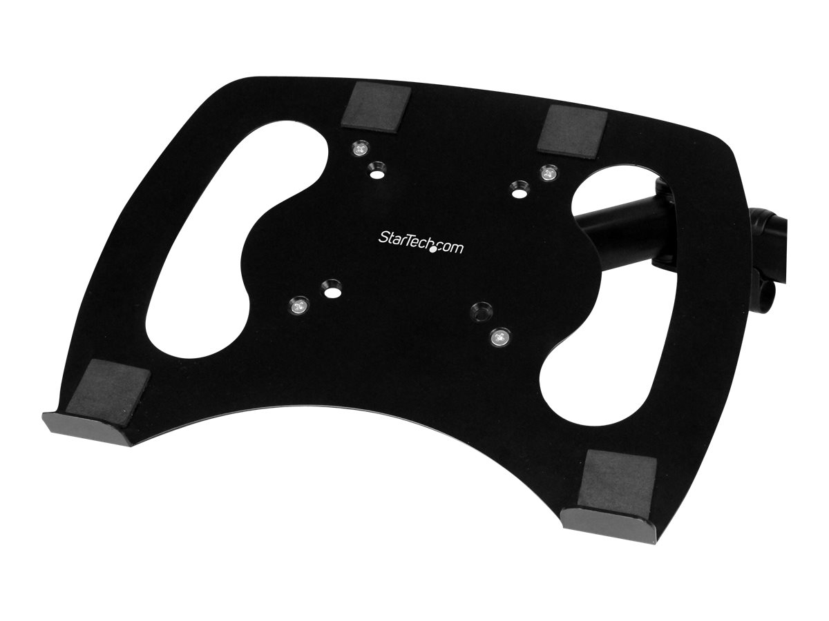 "StarTech.com Laptop Monitor Stand - Computer Monitor Stand - Full Motion Articulating - VESA Mount Monitor Desk Mount - Befestigungskit (Befestigung für Stange, Gummipad, Laptop-Ablage, Federarm, Schwenkarm, 4 Abstandshalter, Clip zur Kabelführung, Schra