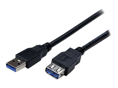 StarTech.com 2m USB 3.0 Verlängerungskabel - USB 3 Typ A auf A 2 Meter Kabel Verlängerung - Stecker Buchse - Schwarz - USB-Verlängerungskabel - USB Typ A (W)
