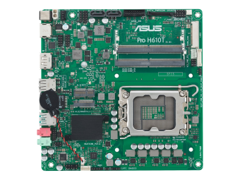 ASUS Pro H610T-CSM - Motherboard - Mini-ITX - LGA1700 Sockel - H610 Chipsatz - USB 3.2 Gen 2, USB 3.2 Gen 1 - Gigabit LAN - Onboard-Grafik (CPU erforderlich)