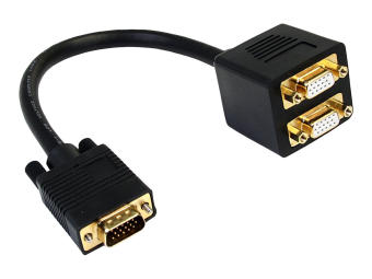 StarTech.com StarTech 30cm VGA auf 2x VGA Splitter-Kabel - StBu - VGA HD15 Y-Verteiler SteckerBuchse - Vergoldet - VGA-Splitter - HD-15 (VGA)