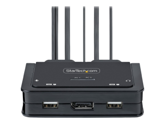StarTech.com 2-Port USB-C Kabel KVM Switch, 4K60Hz