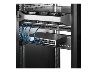 StarTech.com 2-Pack 1U Server Rack Shelf Vented 44lb Capacity 16 Deep (CABSHELF116V2PK)
