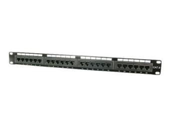 LogiLink Patch Panel - CAT 6 - UTP - RJ-45 X 24 - Schwarz RAL 9005 - 48.3 cm (19)