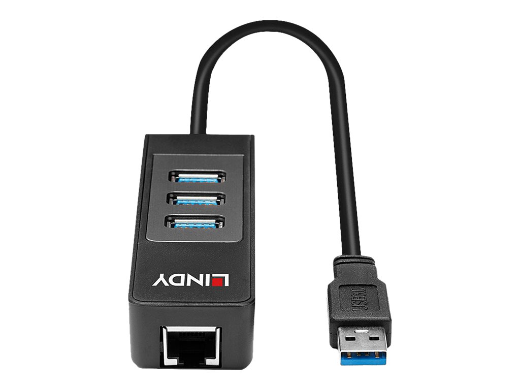 Lindy USB 3.1 Hub & Gigabit Ethernet Adapter
