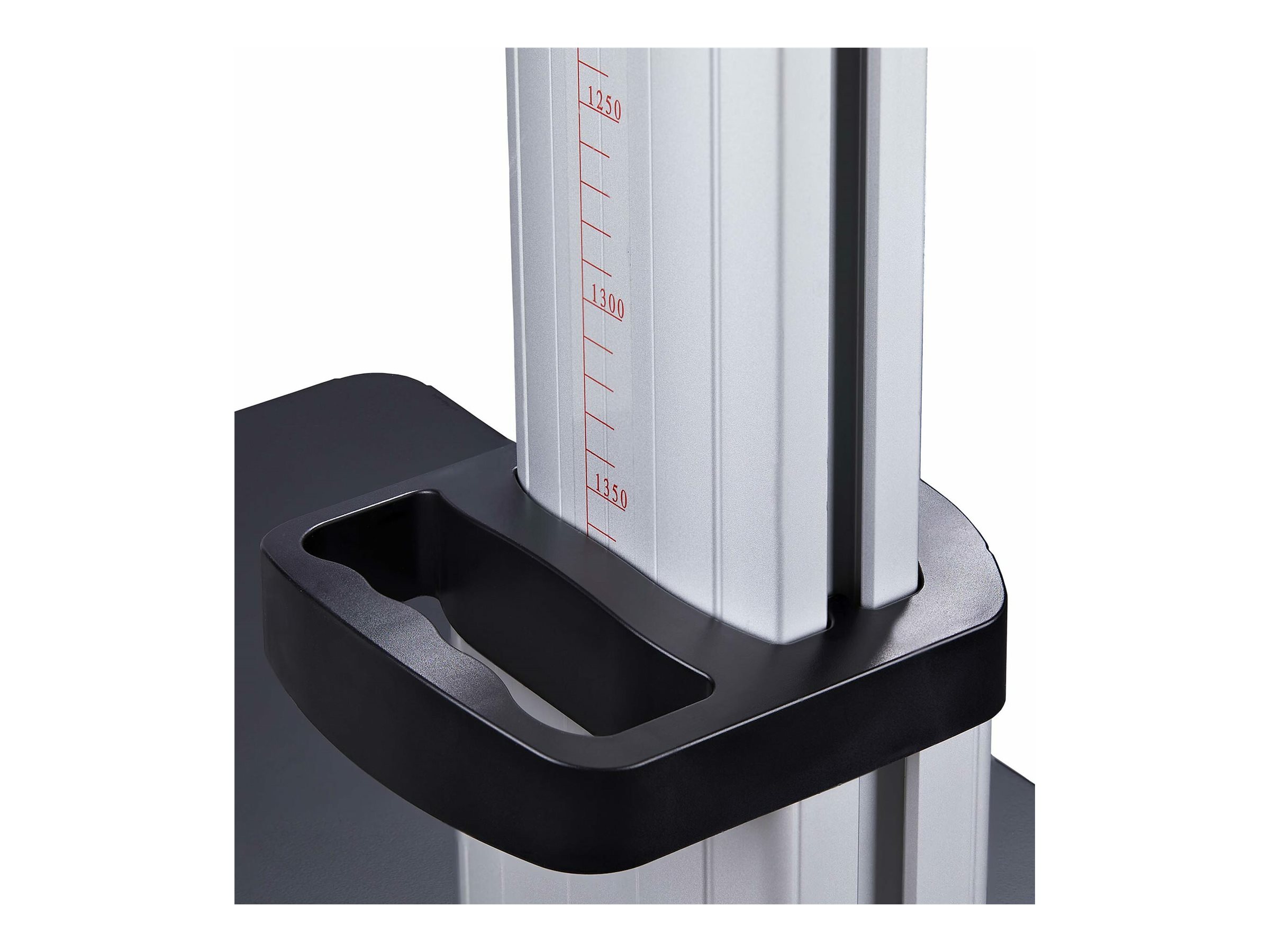 StarTech.com Rolling TV CartStand On Wheels, Up to 100inch220lb Screens - Wagen - für Flachbildschirm - Kunststoff, Aluminium, Stahl - Schwarz, Silber - Bildschirmgröße 152.4-254 cm (60"-100")