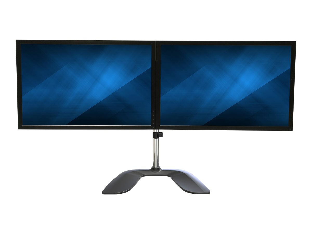 StarTech.com Monitorhalterung für zwei Monitore - Ergonomisches Monitorstand für VESA Bildschirme bis zu 32" und 8 kg  - Freistehende gelenkige Bildschirmhalterung - Höhenverstellbar (ARMDUALSS)