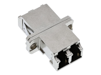 InLine LWL Metall-Kupplung - Duplex LCLC - multimode - Keramik-Hülse - zum Einbau