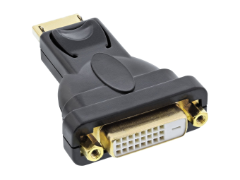 InLine DisplayPort Adapter - DisplayPort Stecker auf DVI-D 24+1 Buchse - schwarz