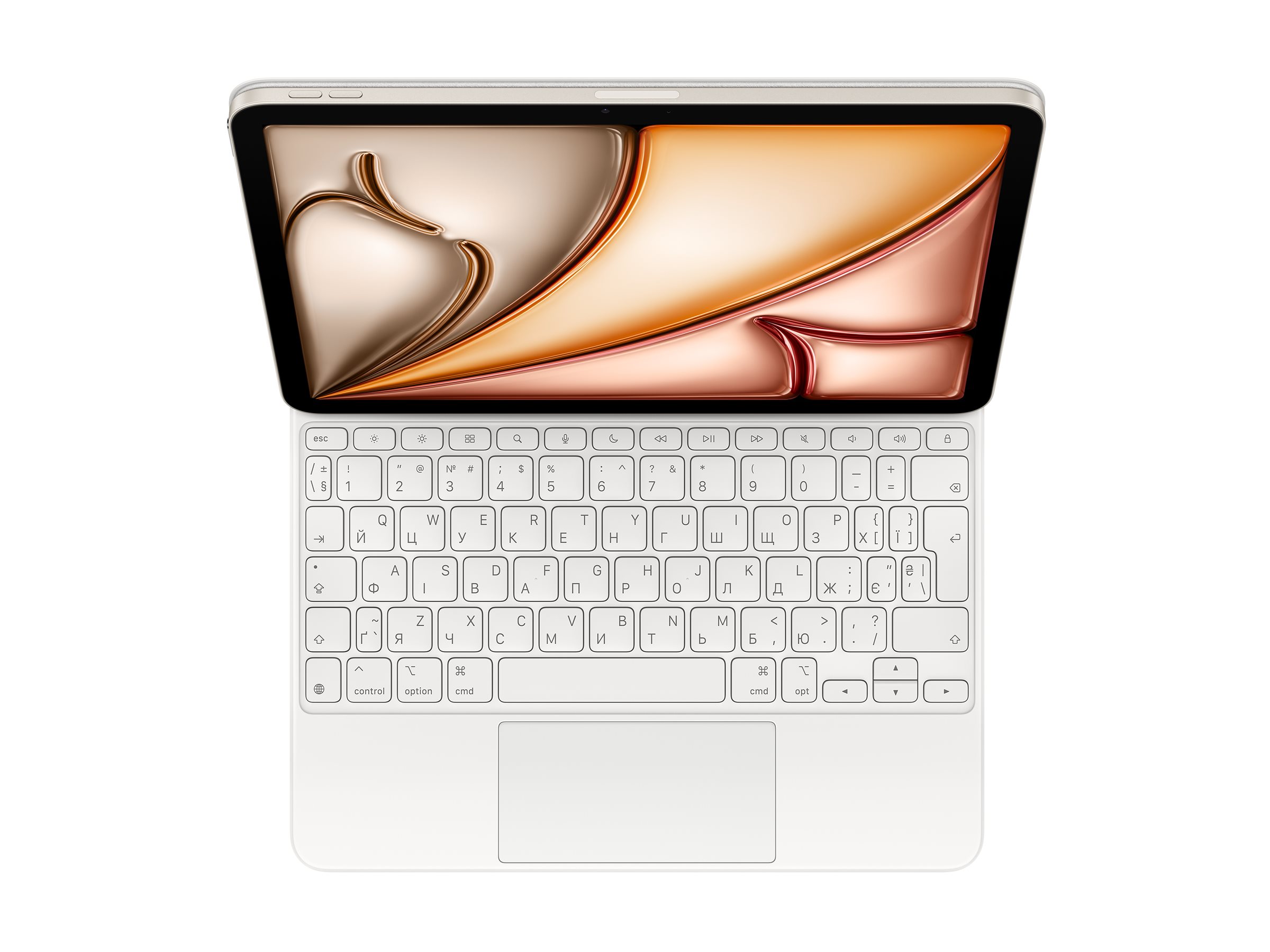 Apple Magic Keyboard - Tastatur und Foliohülle - mit Trackpad - Apple Smart connector - QWERTY - Ukrainisch - für 10.9-inch iPad Air (4. Generation, 5. Generation)