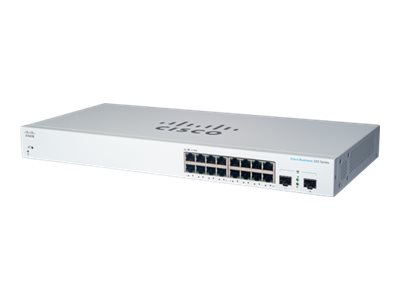Cisco Business 220 Series CBS220-16T-2G - Switch - Smart - 16 x 101001000 + 2 x Gigabit SFP (Uplink)