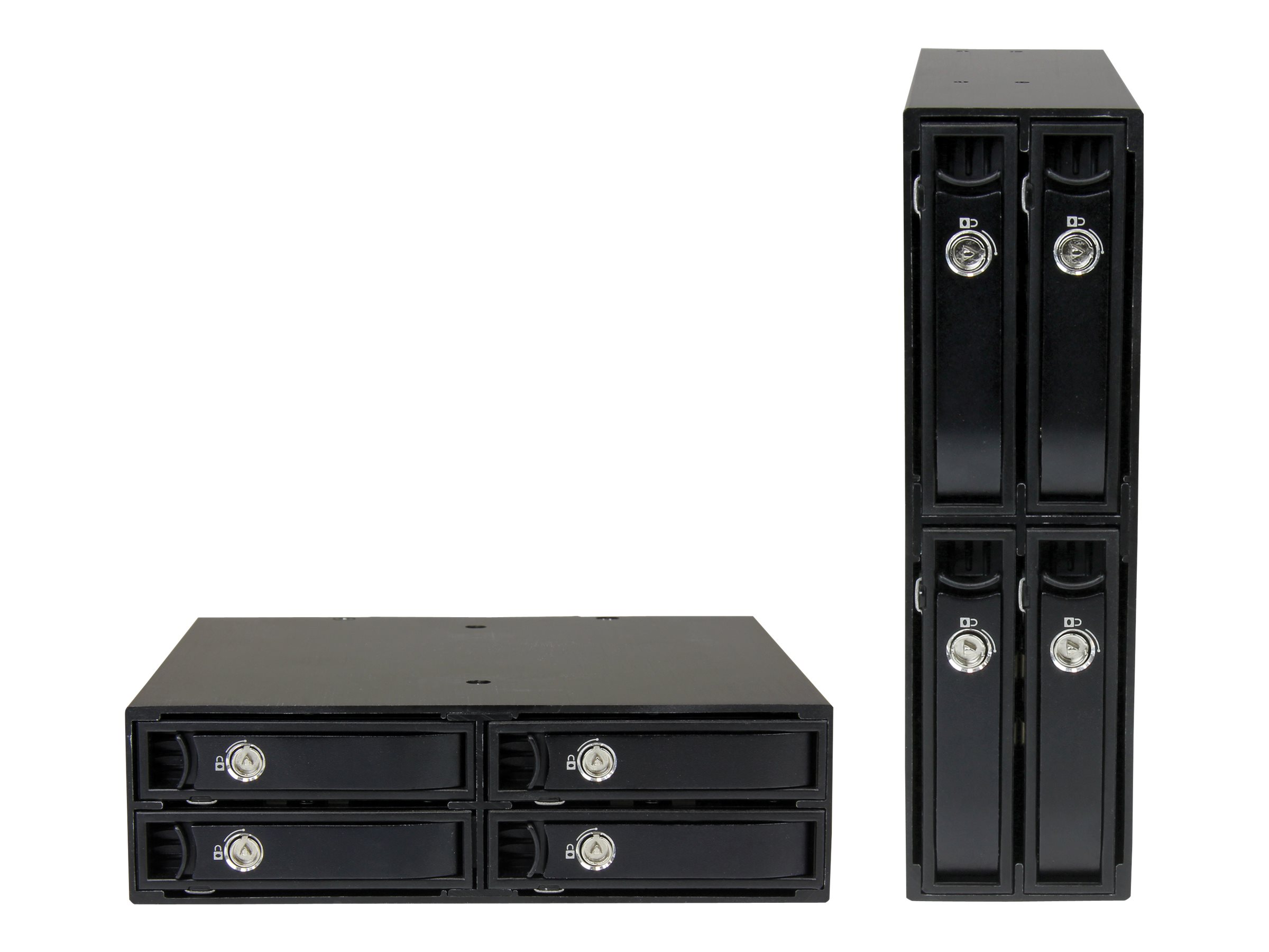 StarTech.com 4x Festplatten Wechselrahmen für 2,5 Zoll SATA  SAS Laufwerke - Mobile Rack Backplane für SATA II und III - Speichergehäuse - 4 Schächte (SATA-600  SAS-2)
