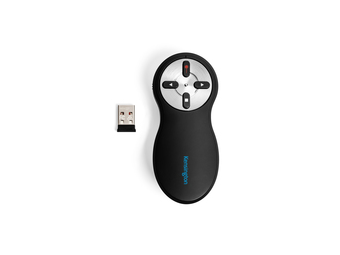 Kensington Wireless Presenter mit rotem Laser & Nano Empfänger - RF - USB - 20 m - Schwarz