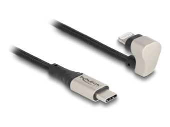Delock Lightning-Kabel - Lightning männlich gewinkelt zu 24 pin USB-C männlich