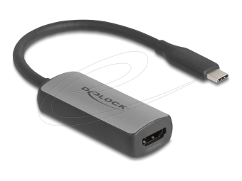 Delock Adapterkabel - 24 pin USB-C männlich zu HDMI weiblich - Grau - 8K60Hz (7680 x 4320)