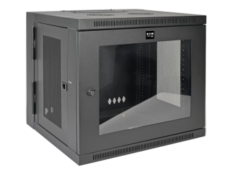 Tripp Eaton Tripp Lite Series 10U Wall Mount Rack Enclosure Server Cabinet wSwinging Door Acrylic Window - Schrank Netzwerkschrank - geeignet für Wandmontage - Schwarz - 10U - 48.3 cm (19)