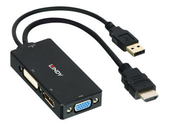 Lindy Videokonverter - HDMI - DVI DisplayPort VGA