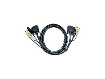 ATEN 2L-7D02U - Video-  USB-  Audio-Kabel - USB mini-phone stereo 3.5 mm DVI-D (M)