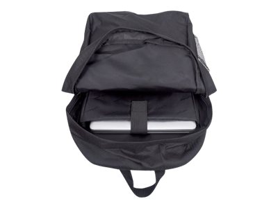 Manhattan Knappack Backpack 15.6", Black, LOW COST, Lightweight, Internal Laptop Sleeve, Accessories Pocket, Padded Adjustable Shoulder Straps, Water Bottle Holder, Three Year Warranty - Notebook-Rucksack - 39.6 cm (15.6")