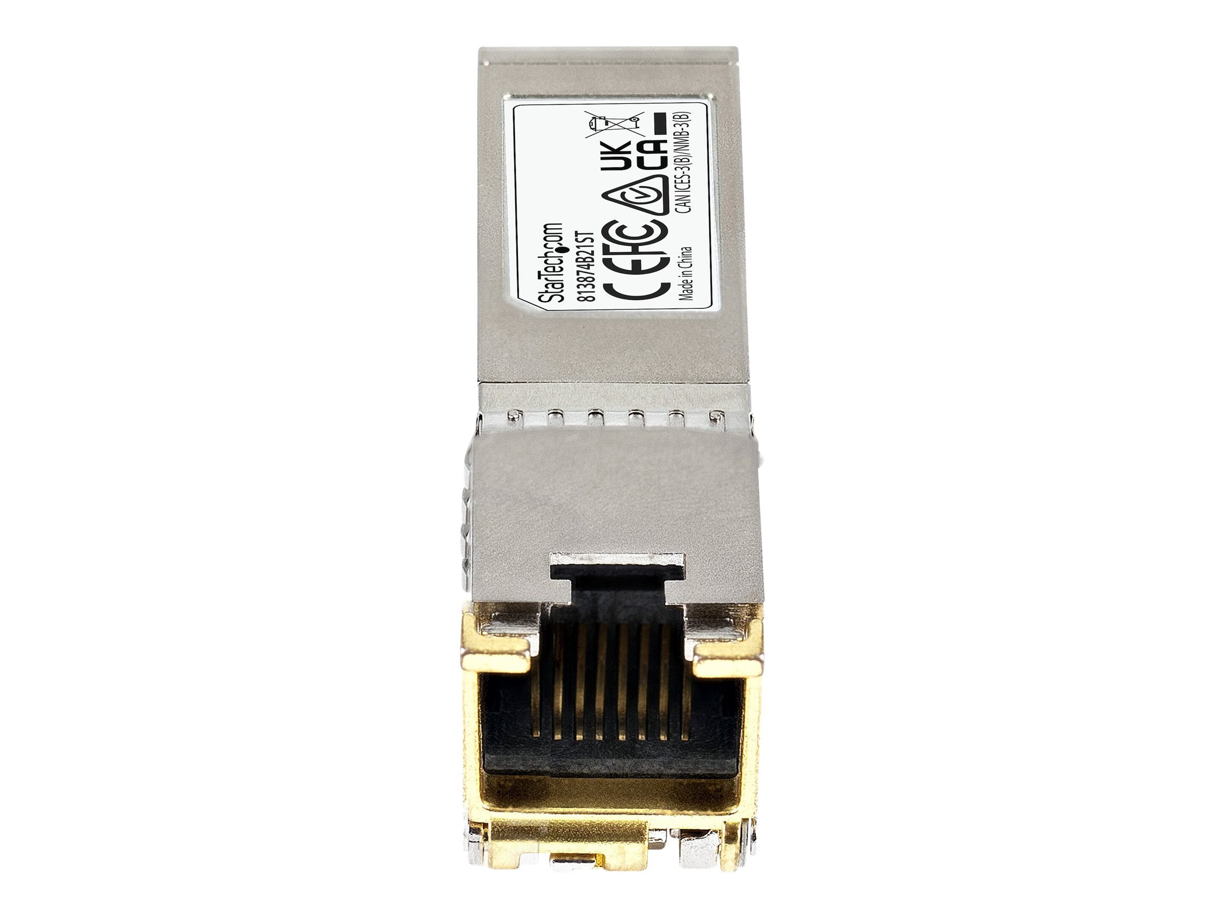 StarTech.com HP 813874-B21 kompatibles SFP+ Transceiver Modul - 10GBase-T - MSA konform - RJ45 SFP+ Modul - 10GBase-T - 30m mit CAT6a - SFP+-Transceiver-Modul (gleichwertig mit HP 813874-B21)