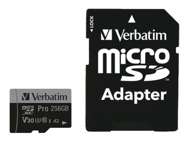 Verbatim PRO U3 - Flash-Speicherkarte (microSDXC-an-SD-Adapter inbegriffen)