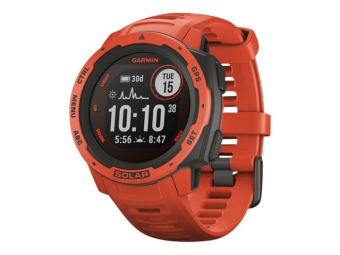 Garmin Instinct Solar - Feuerrot - Sportuhr mit Band