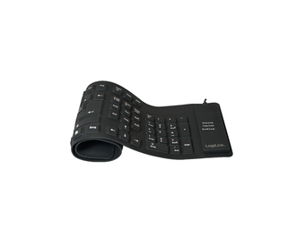 LogiLink Flexible Waterproof - Tastatur - PS2 USB - Tastatur - 106 Tasten