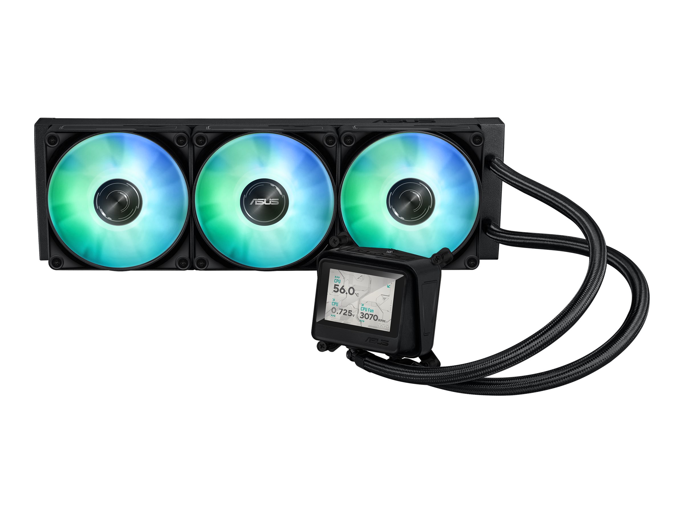 ASUS MAX Gaming LC 360 ARGB LCD - Prozessor-Flüssigkeitskühlsystem - Kühlergröße 360 mm - (für AM4, AM5, LGA1851, LGA1700)