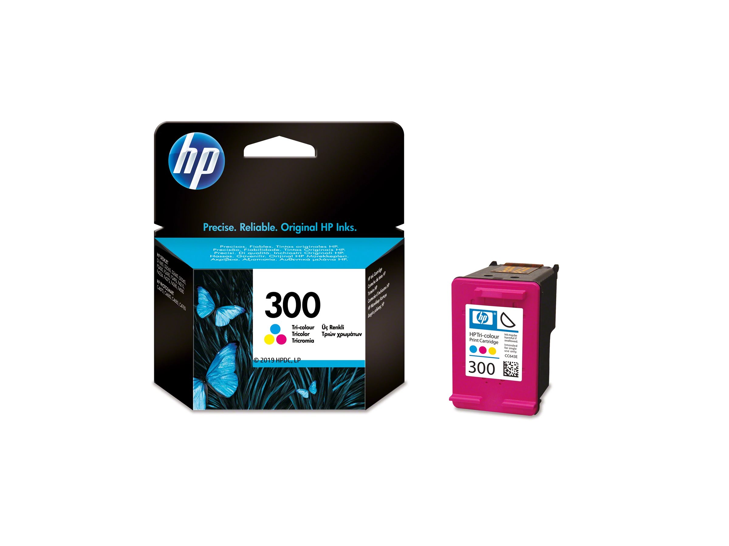HP 300 - 4 ml - Farbe (Cyan, Magenta, Gelb) -