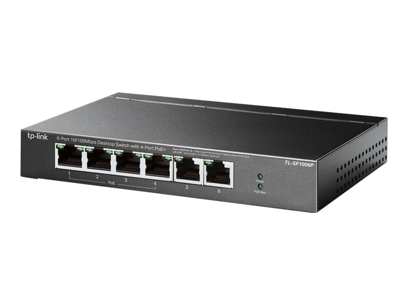 TP-LINK TL-SF1006P - V1 - Switch - unmanaged - 6 x 10100 (4 PoE+)