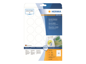 HERMA Special - Papier - matt - selbstklebend entfernbarer Klebstoff - weiß - 40 mm rund 600 Etikett(en) (25 Bogen x 24)