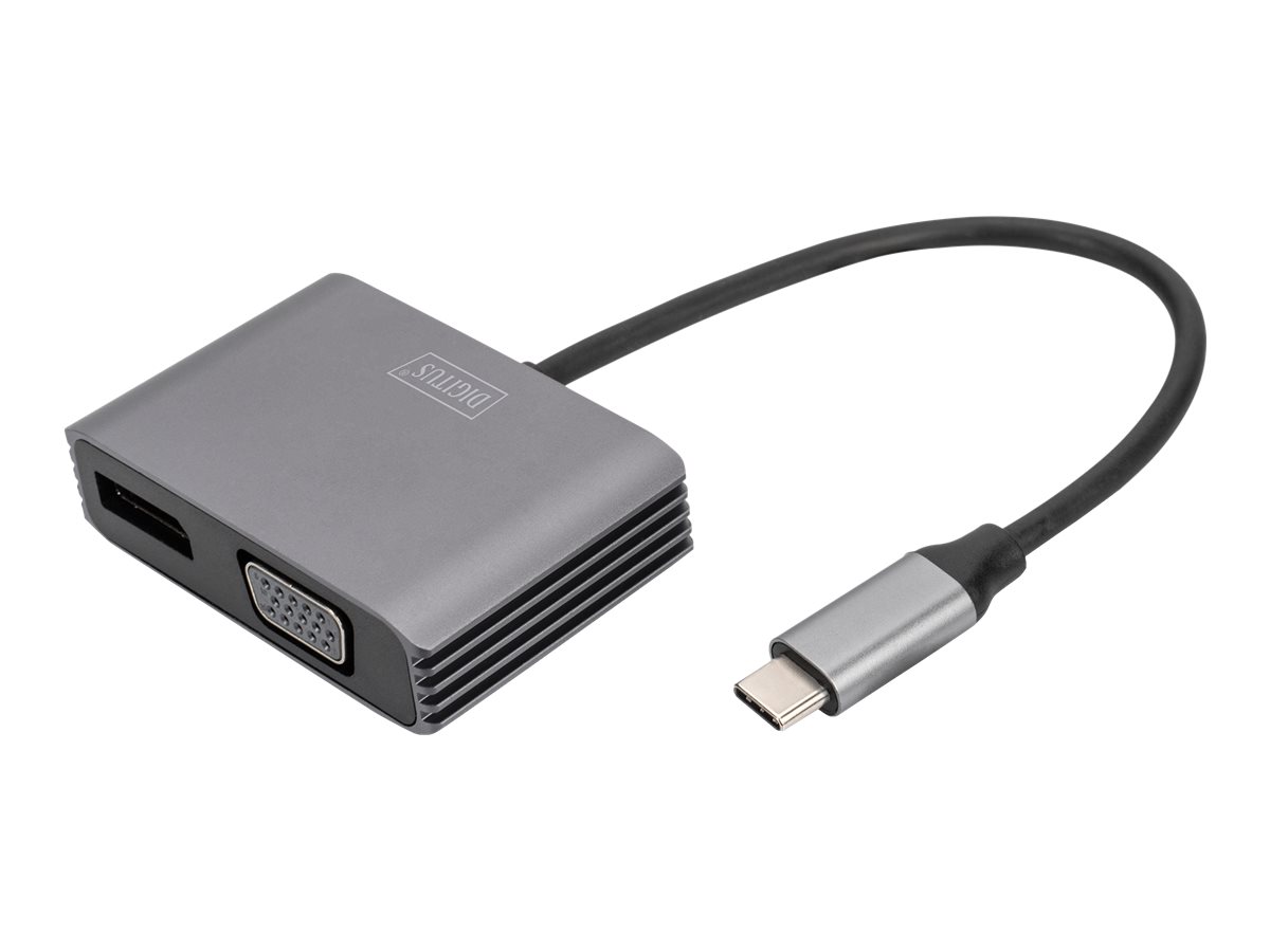 DIGITUS USB Type-C 4K 2in1 DisplayPort + VGA Grafik-Adapter