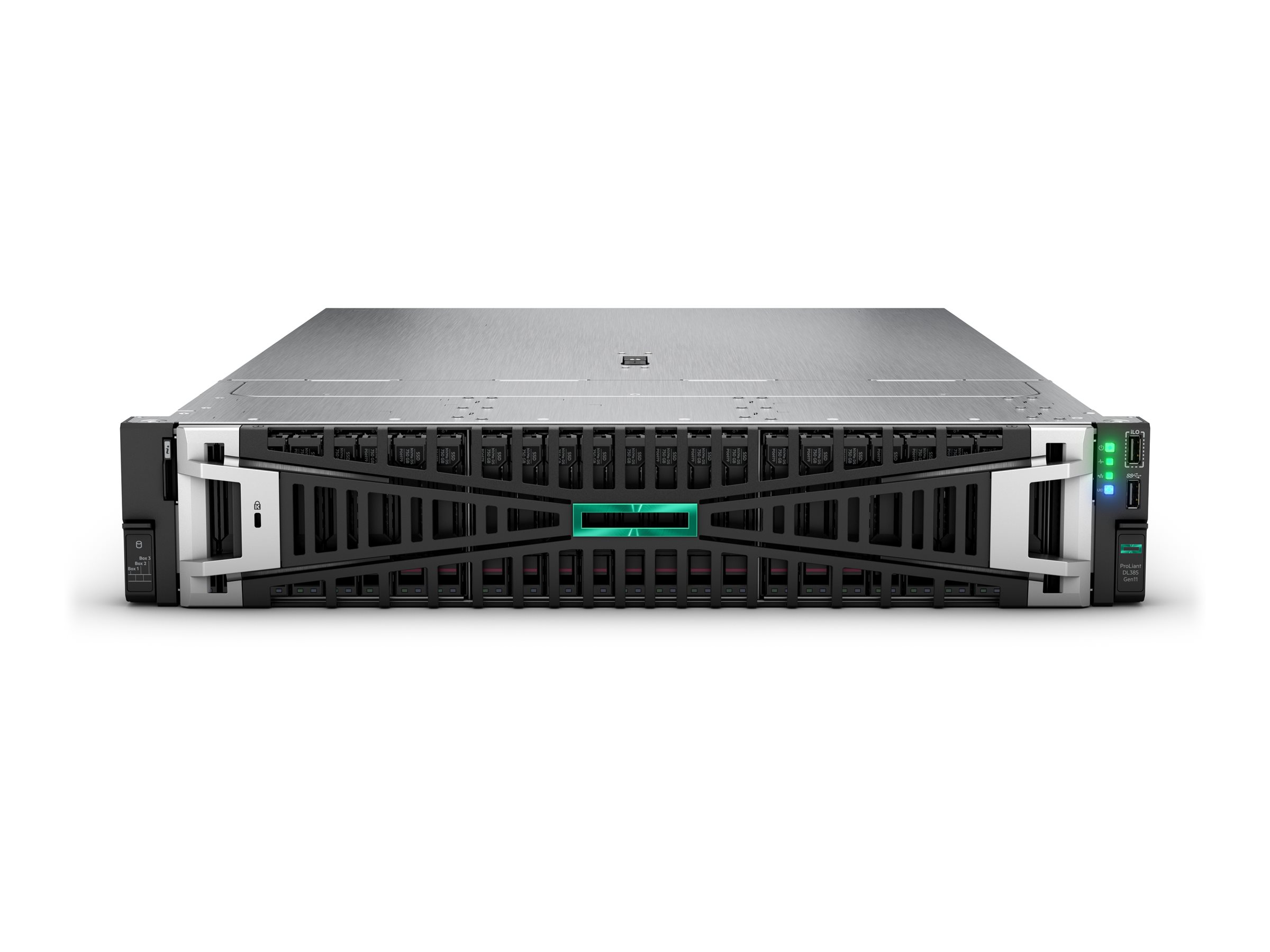 HPE ProLiant DL385 Gen11 - Server - Rack-Montage - 2U - zweiweg - 1 x EPYC 9124  3 GHz - RAM 64 GB - SATASASNVMe - Hot-Swap 6.4 cm (2.5")