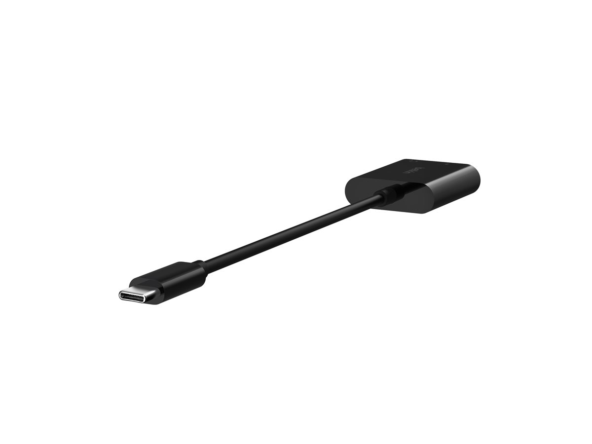 Belkin RockStar - USB-C zu Kopfhöreranschluss  Ladeadapter - 24 pin USB-C männlich zu Mini-Stecker, 24 pin USB-C weiblich - 19.6 cm - USB Power Delivery (60W)
