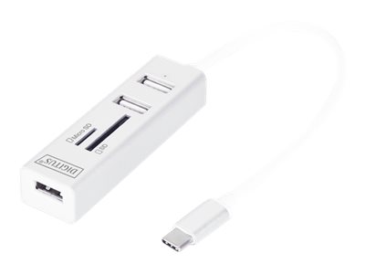 DIGITUS USB Typ-C OTG 3-Port Hub + Kartenleser
