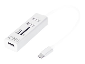 DIGITUS USB Typ-C OTG 3-Port Hub + Kartenleser